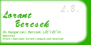 lorant bercsek business card